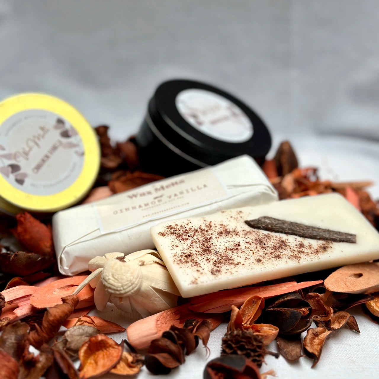 Cinnamon Vanilla Wax Melt Snapbar  | Handmade in Pure Soy Wax