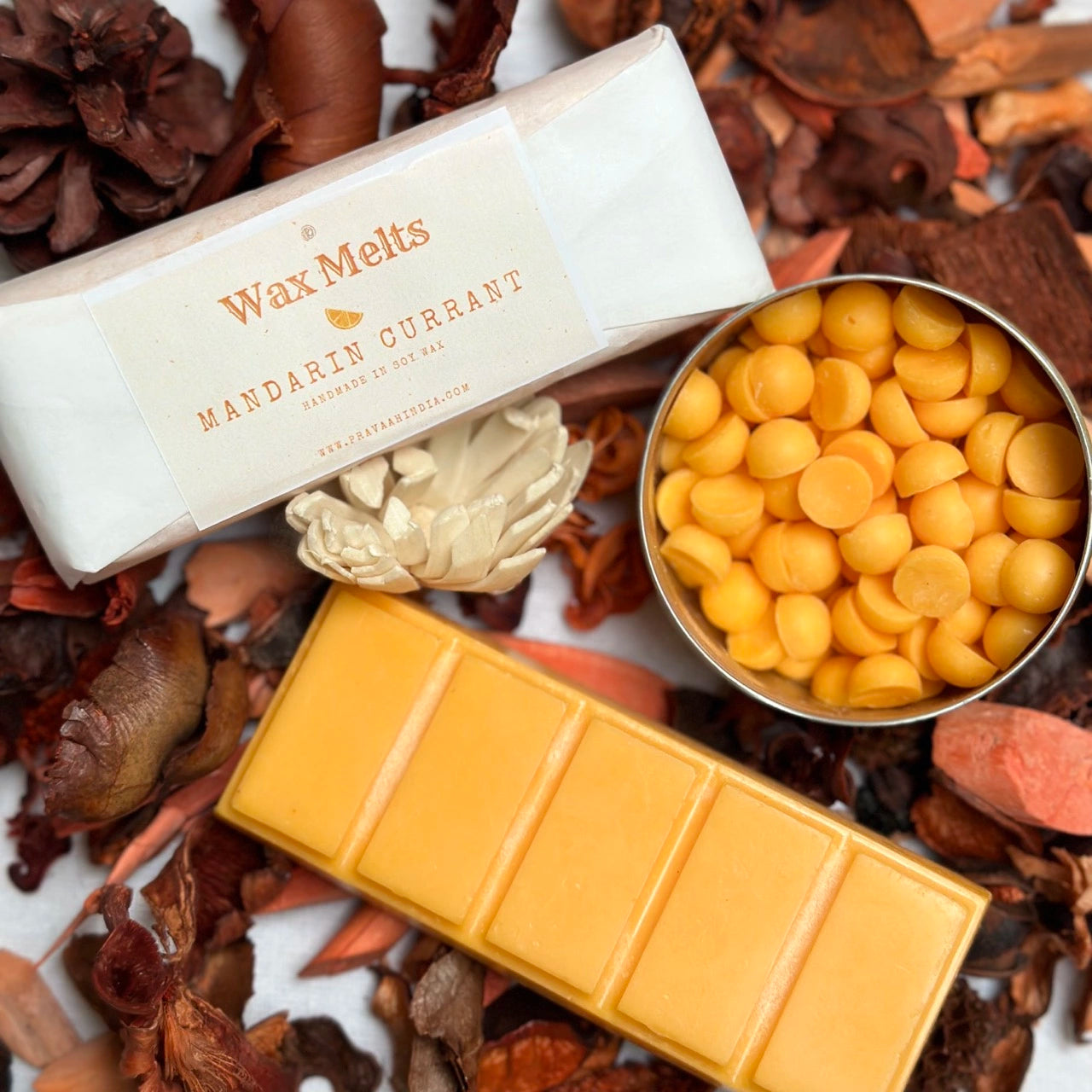 Mandarin Currant Wax Melt Beads  | Handmade in Pure Soy Wax