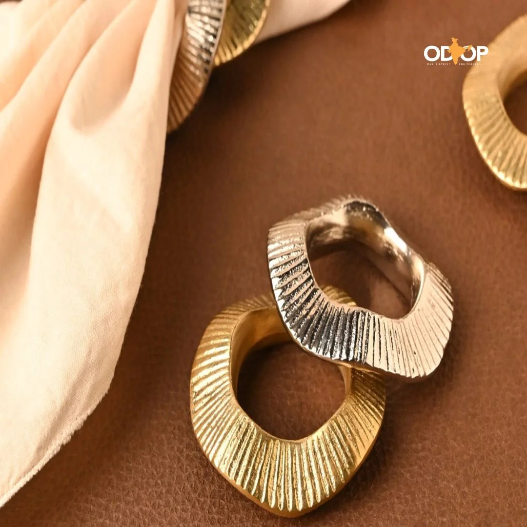 Gehna Napkin Rings | Brass Table Decor | Handcrafted in Small Batches