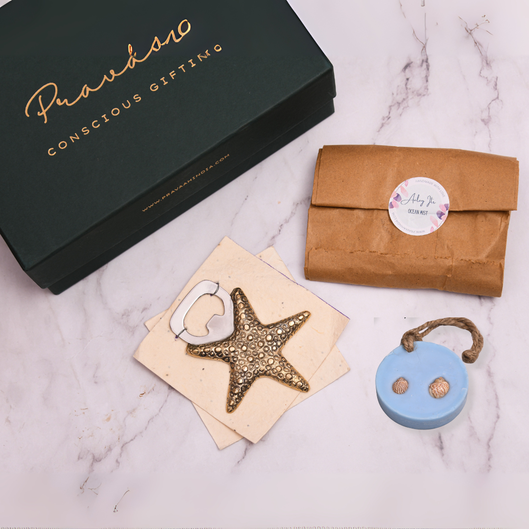 Ocean Blue Rakhi Gift Box For Brothers Sustainable Gifting