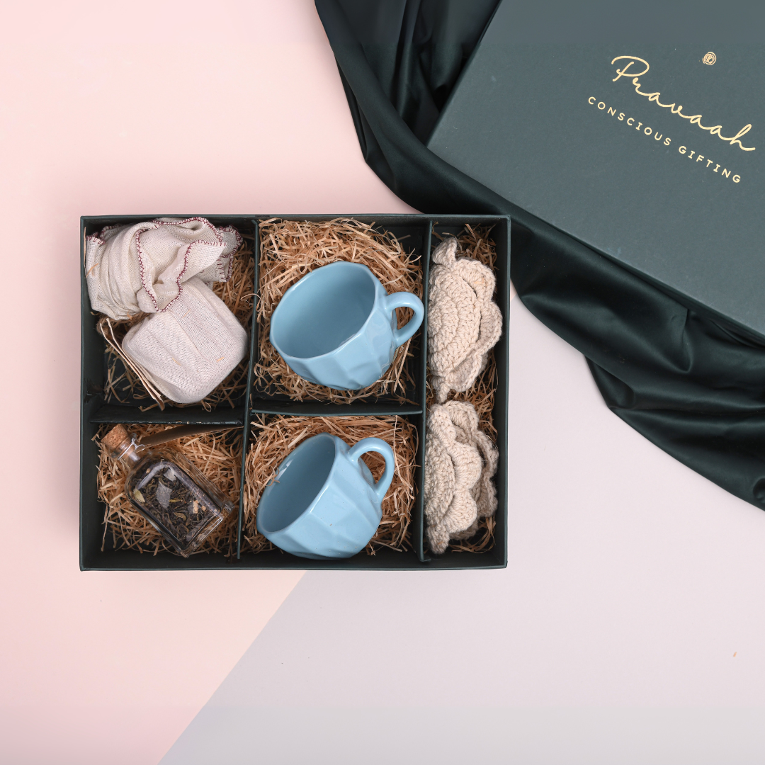 Tea For Two Rakhi Gift Box Luxury Hamper For Siblings