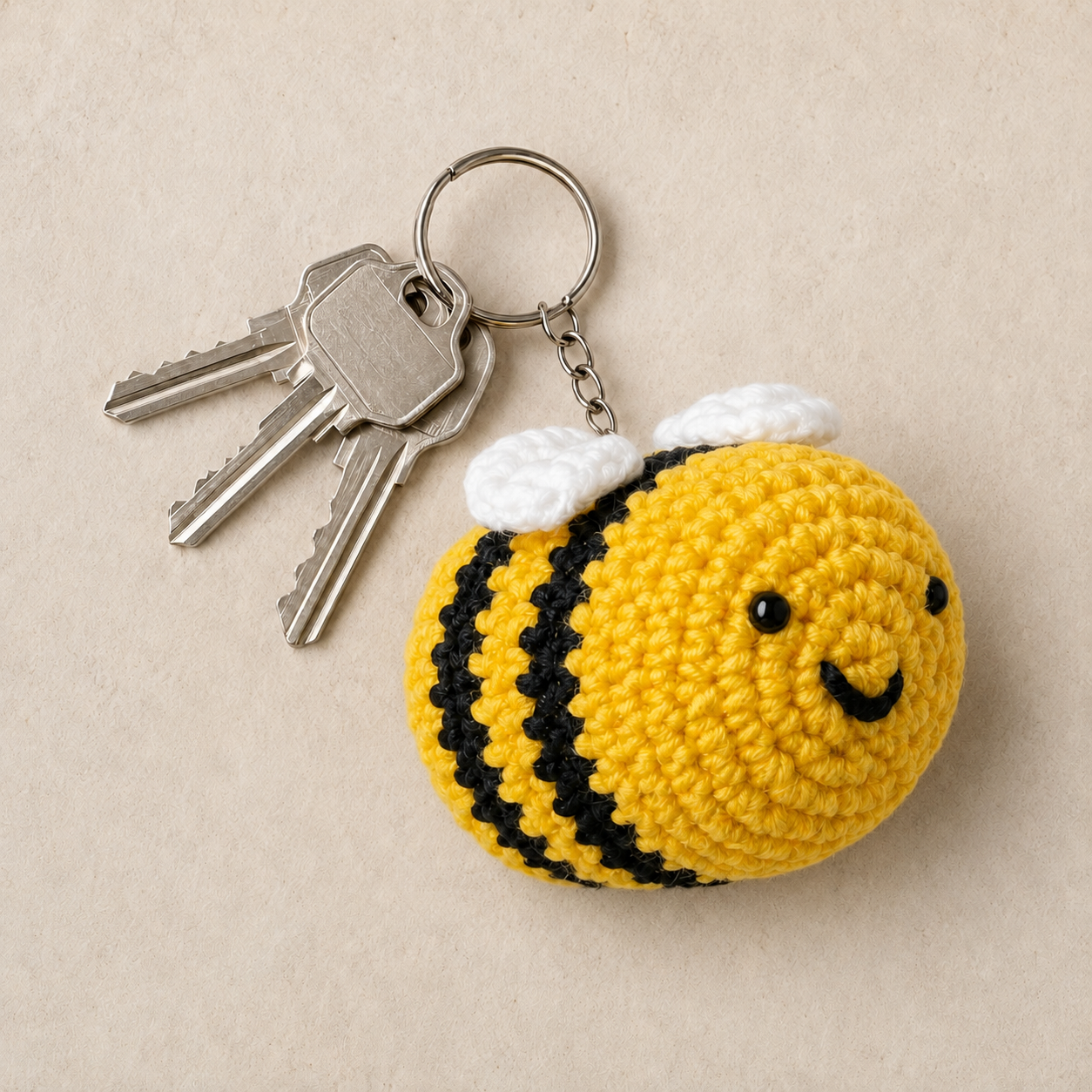 Bee | Handmade Crochet Keychain