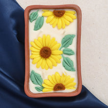 Load image into Gallery viewer, Surajmukhi Hand Poured Floral Soy Candle, 4 Wicks in Terracotta Bowl, Jasmine and Bergamot
