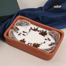Load image into Gallery viewer, Spice Route Hand Poured Soy Candle, 4 Wicks in Terracotta Bowl
