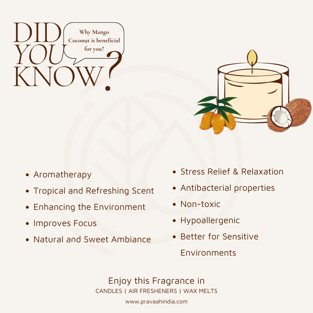 Rasal (रसाल) - 100% soy-wax candle | Zero Soot Candle | Mango Coconut