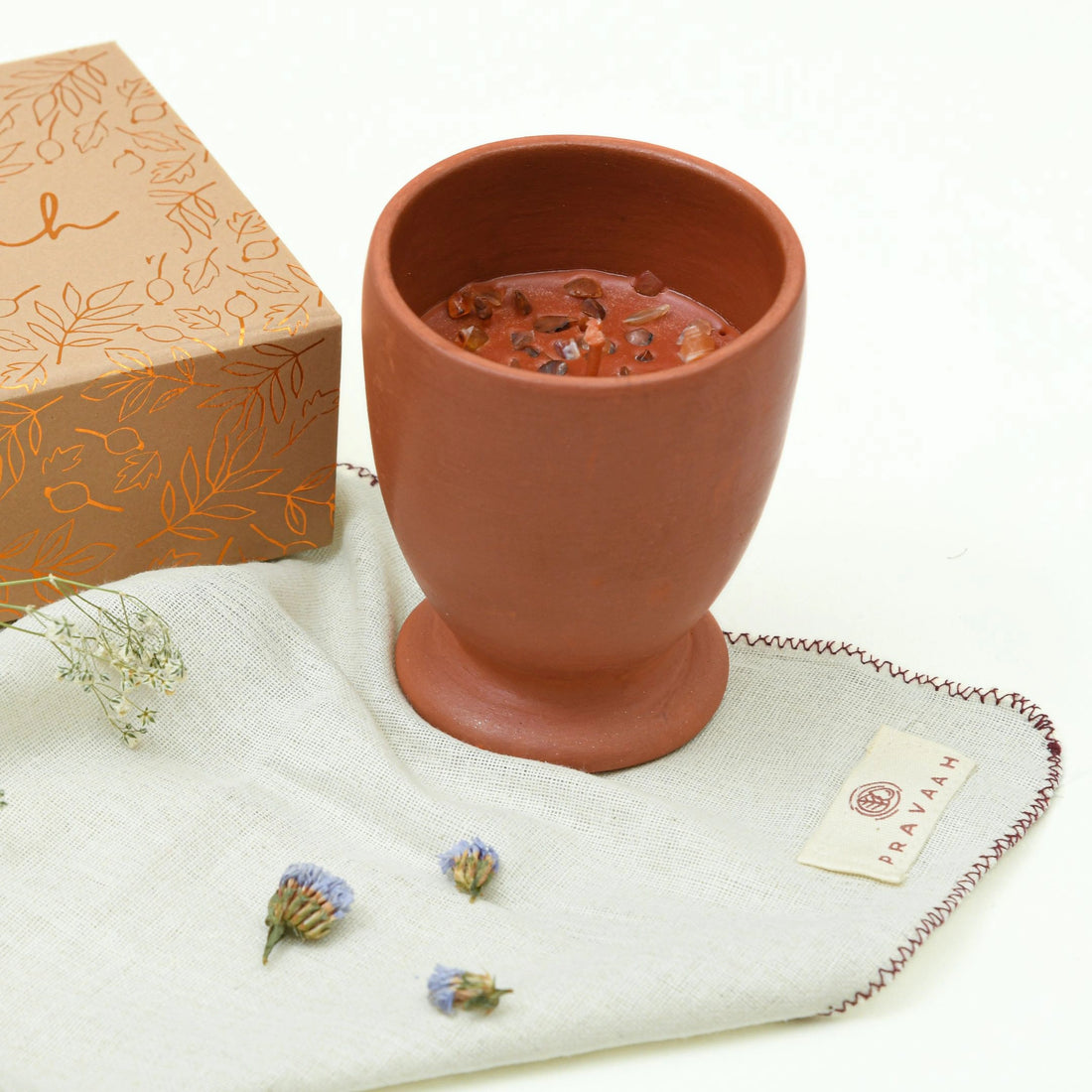 Gilli Mitti | Petrichor Soy Wax Candle | Terracotta Pot | Small 8–12 Hrs Burn | Earthy Home Fragrance | Non Toxic | Made in India