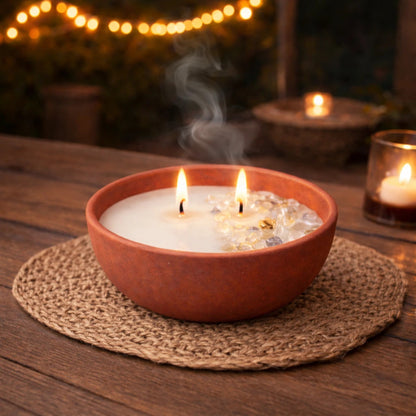 Vrindavani - Citronella &amp; Basil Mosquito Repellent Candle | Natural Soy Wax