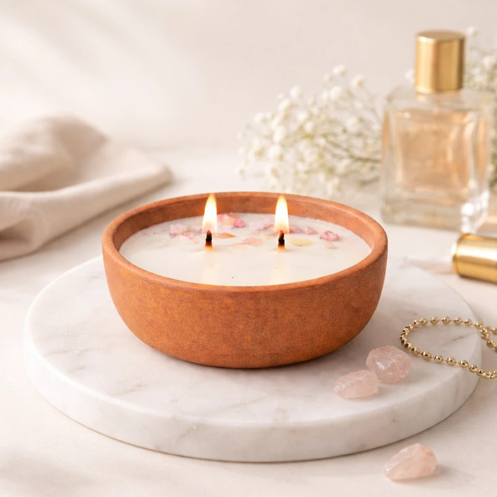 Vrindavani - Citronella &amp; Basil Mosquito Repellent Candle | Natural Soy Wax