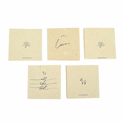 Uttarakhand Hemp Paper Gift Cards | Set of 5 Cards and Envelopes