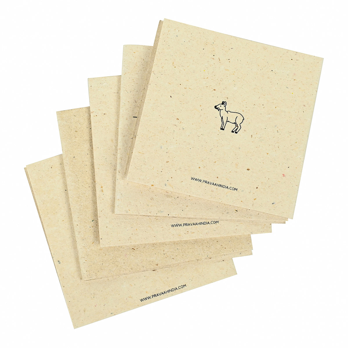 Uttarakhand Hemp Paper Gift Cards | Set of 5 Cards and Envelopes