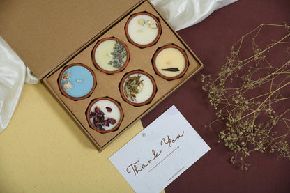 Soy Wax Terracotta Candle Gift Set 6 Scented Candle Home Decor