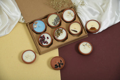 Soy Wax Terracotta Candle Gift Set 6 Scented Candle Home Decor