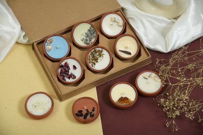 Soy Wax Terracotta Candle Gift Set 6 Scented Candle Home Decor