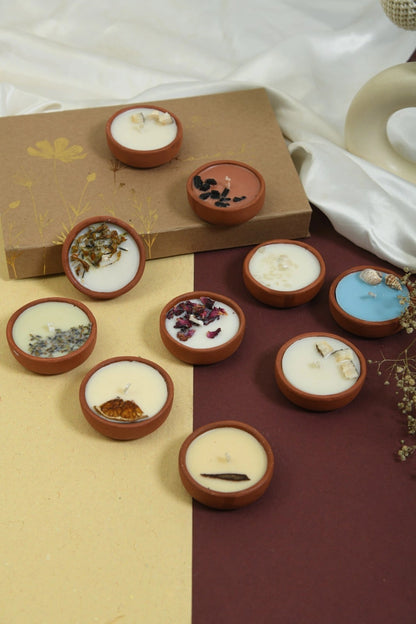 Soy Wax Terracotta Candle Gift Set 6 Scented Candle Home Decor