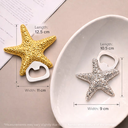 Meen (Starfish) Brass Bottle Opener | Made in Solid Brass | Bar Accessories