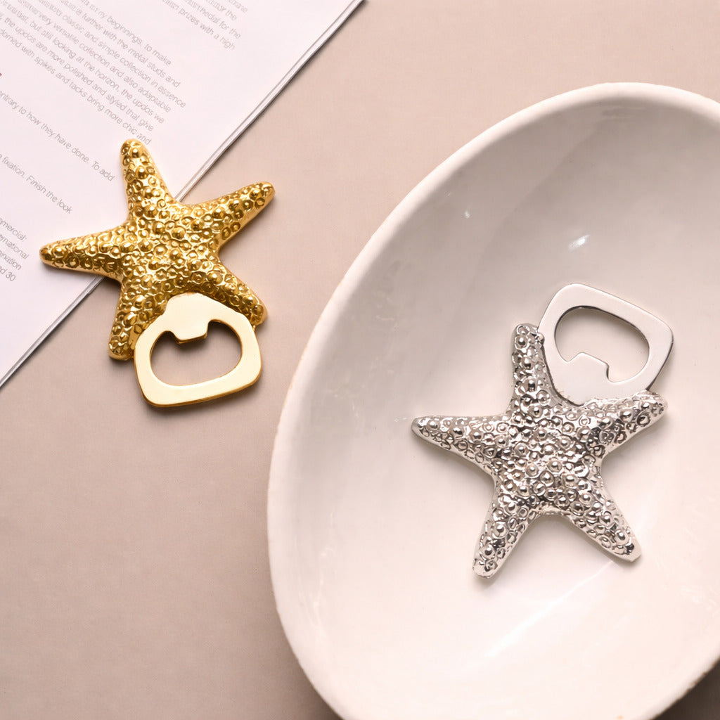 Meen (Starfish) Brass Bottle Opener | Made in Solid Brass | Bar Accessories