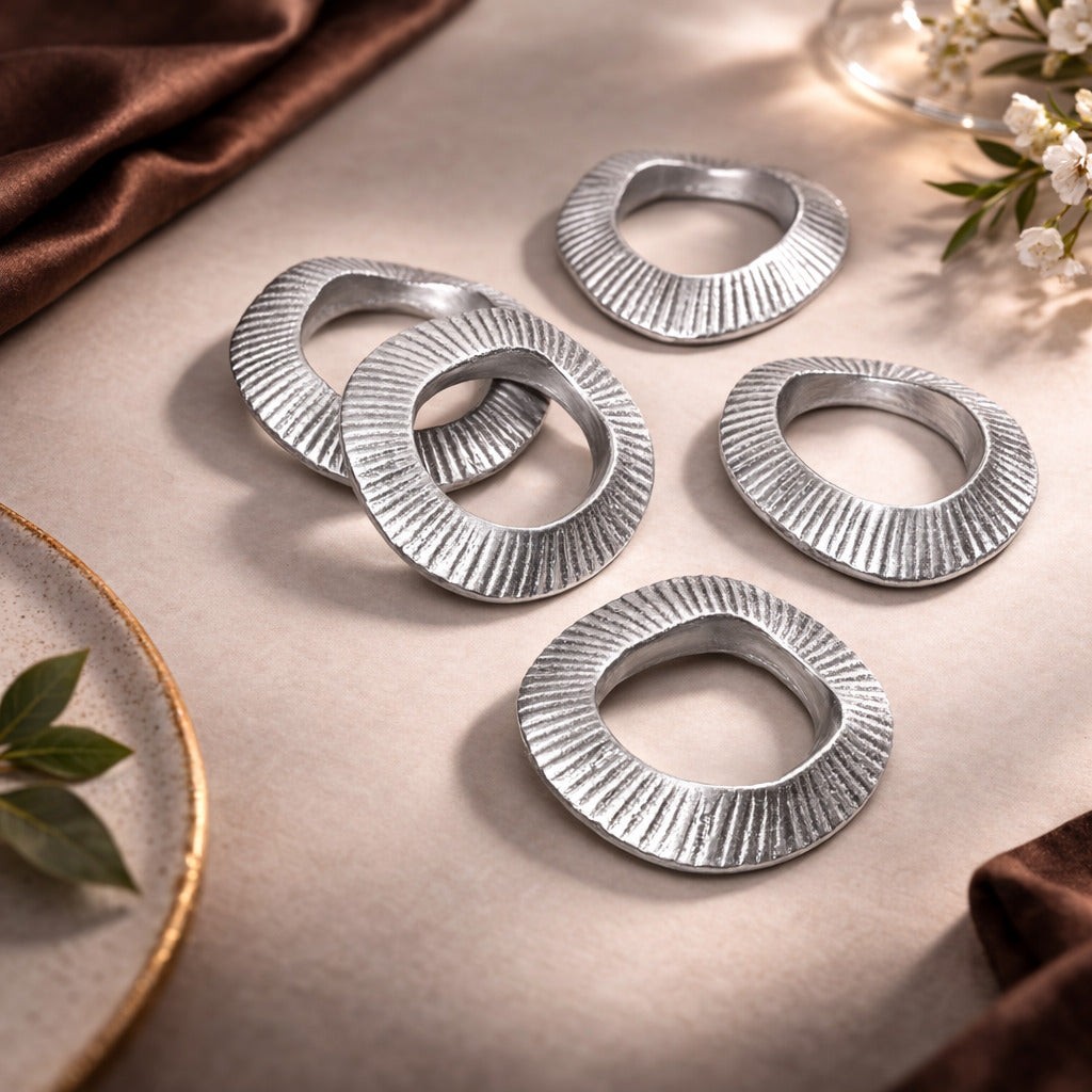 Gehna Napkin Rings | Brass Table Decor | Handcrafted in Small Batches