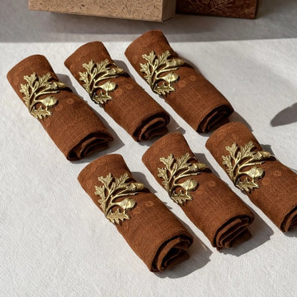 Flower Brass Napkin Rings | Lead Free | Table Decor | Gift Ready | Set of 2, 4 and 6