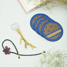 Load image into Gallery viewer, Hostess Hamper | Vegan Leather Coasters with Brass Bottle Opener
