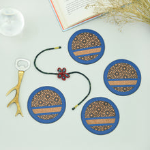 Load image into Gallery viewer, Hostess Hamper | Vegan Leather Coasters with Brass Bottle Opener
