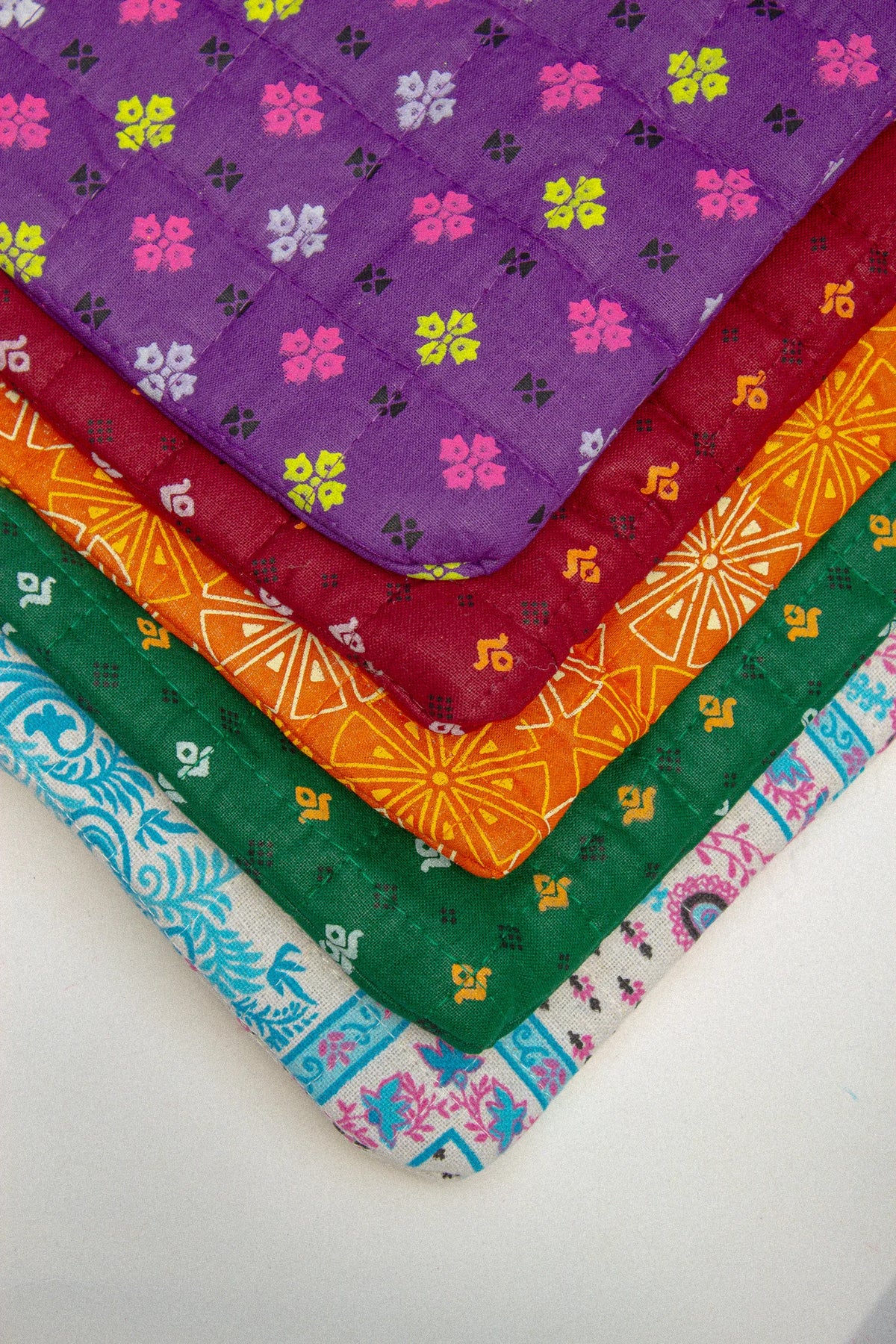 Quilted Cotton Laptop Sleeve with Zip Pocket, 13 &amp; 15 Inch | Punh Pravaah