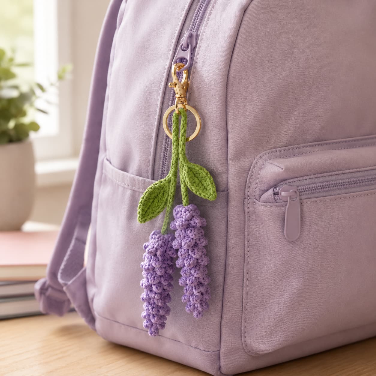 Lavender Buds | Handmade Crochet Keychain