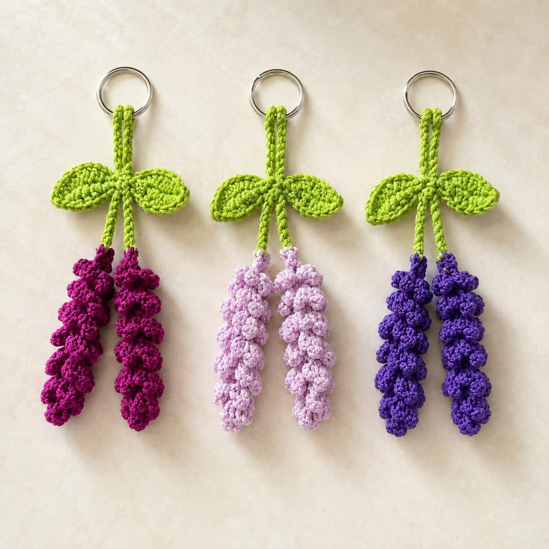 Lavender Buds | Handmade Crochet Keychain