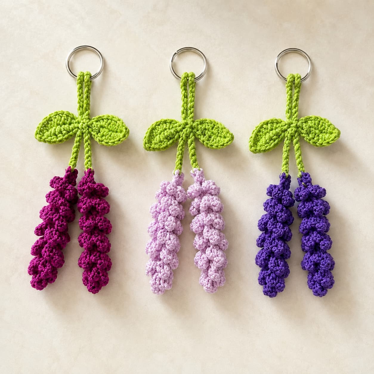 Lavender Buds | Handmade Crochet Keychain