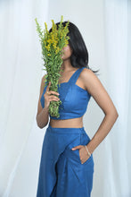 Load image into Gallery viewer, Pure Hemp Crop Top | Soft &amp; Comfortable Fabric | Blueberry
