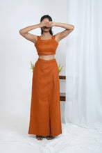 Load image into Gallery viewer, Rust Orange Crop Top | Pure Hemp Fabric | Loungewear [Limited Edition]
