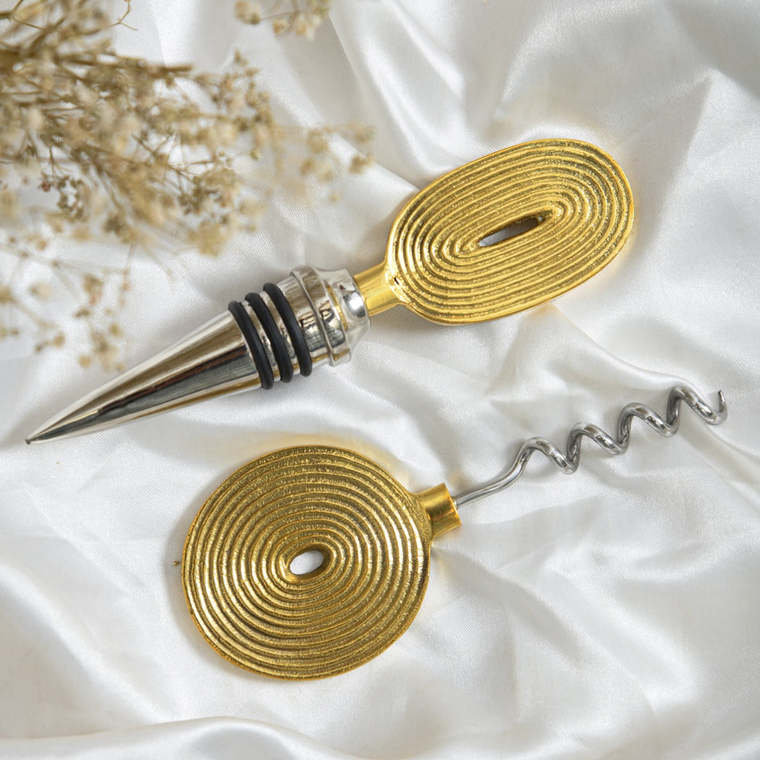 Ekaantrik Brass Wine Stopper | Made in Solid Brass