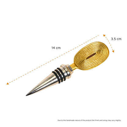 Ekaantrik Brass Wine Stopper | Made in Solid Brass