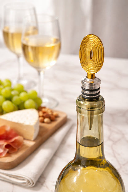 Ekaantrik Brass Wine Stopper | Made in Solid Brass