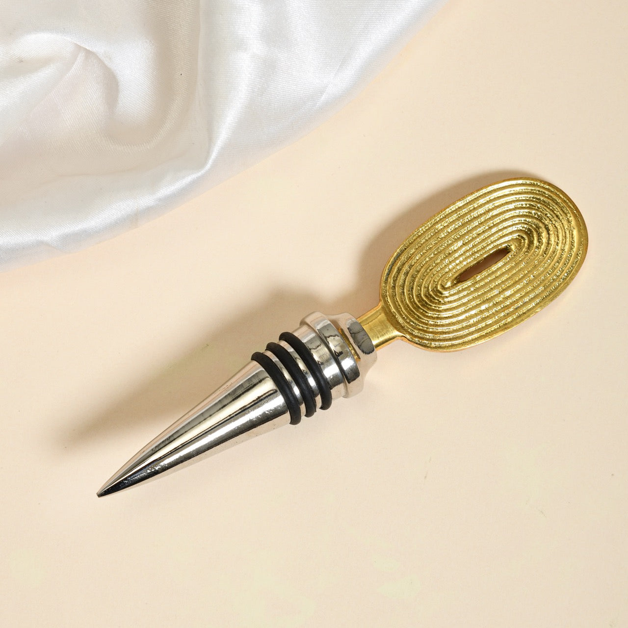Ekaantrik Brass Wine Stopper | Made in Solid Brass