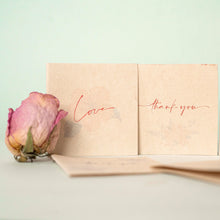 Load image into Gallery viewer, Pushp Hemp Paper Gift Cards | Set of 5 Cards and Envelopes
