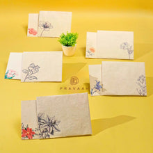 Load image into Gallery viewer, Pushp Hemp Paper Note Cards | Set of 5 Notecards and Envelopes
