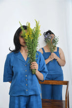 Load image into Gallery viewer, Pure Hemp Shirt | Relaxed Fit | Versatile Wear | Blueberry
