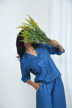Load image into Gallery viewer, Pure Hemp Shirt | Relaxed Fit | Versatile Wear | Blueberry
