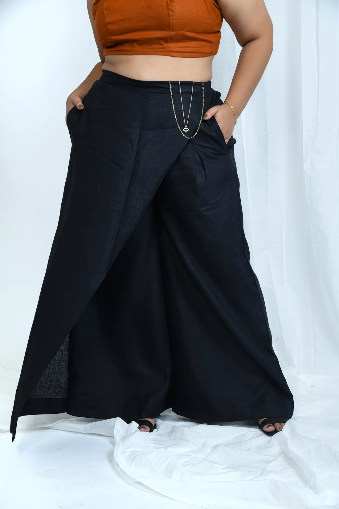 Hemp Wrap Pants Black Must Have