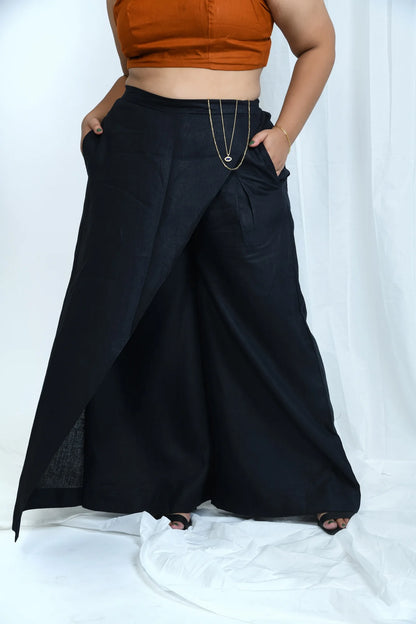 Hemp Wrap Pants Black Must Have