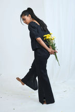 Load image into Gallery viewer, Hemp Flared Pants with Side Detail | Truffle
