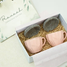 Load image into Gallery viewer, Tea for Two | Cups, coasters and brass spoons | Eco-friendly Gift Hamper
