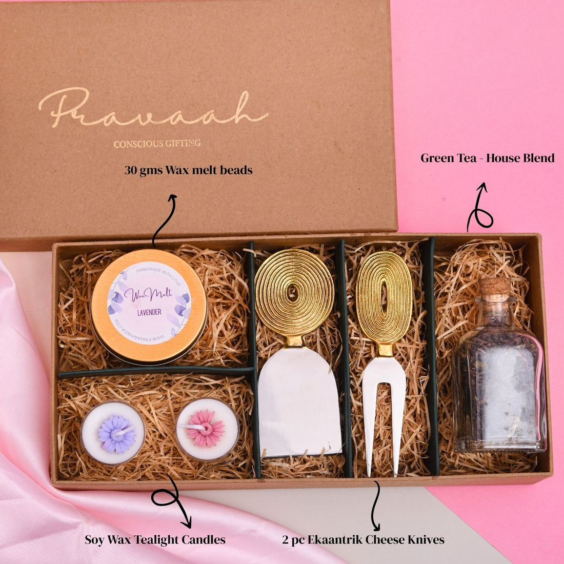 Chhaaya - Eco-Conscious Gift Hamper with Tea, Light & Brassware