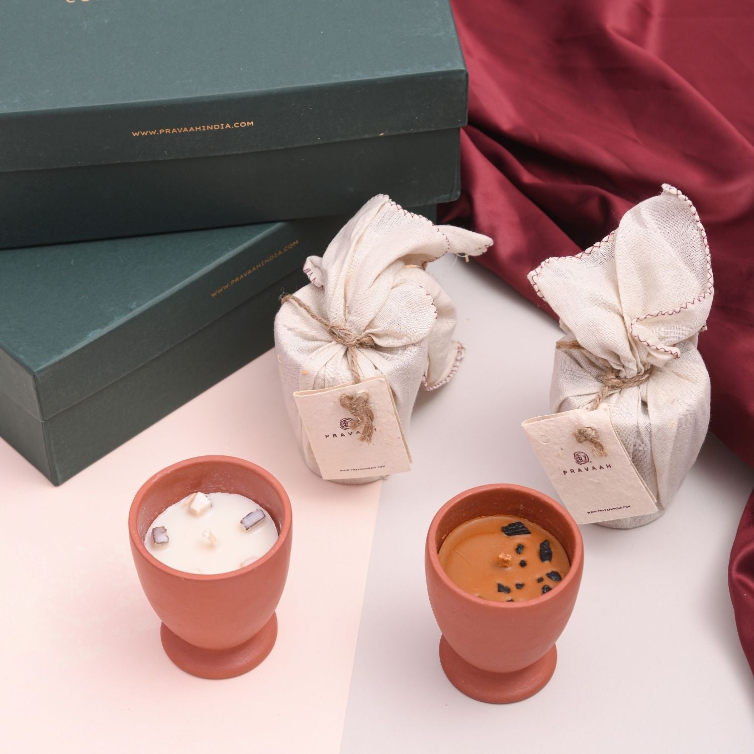 Symphony of Scents – Soy Wax Terracotta Candle Gift Hamper | Eco-Friendly Luxury