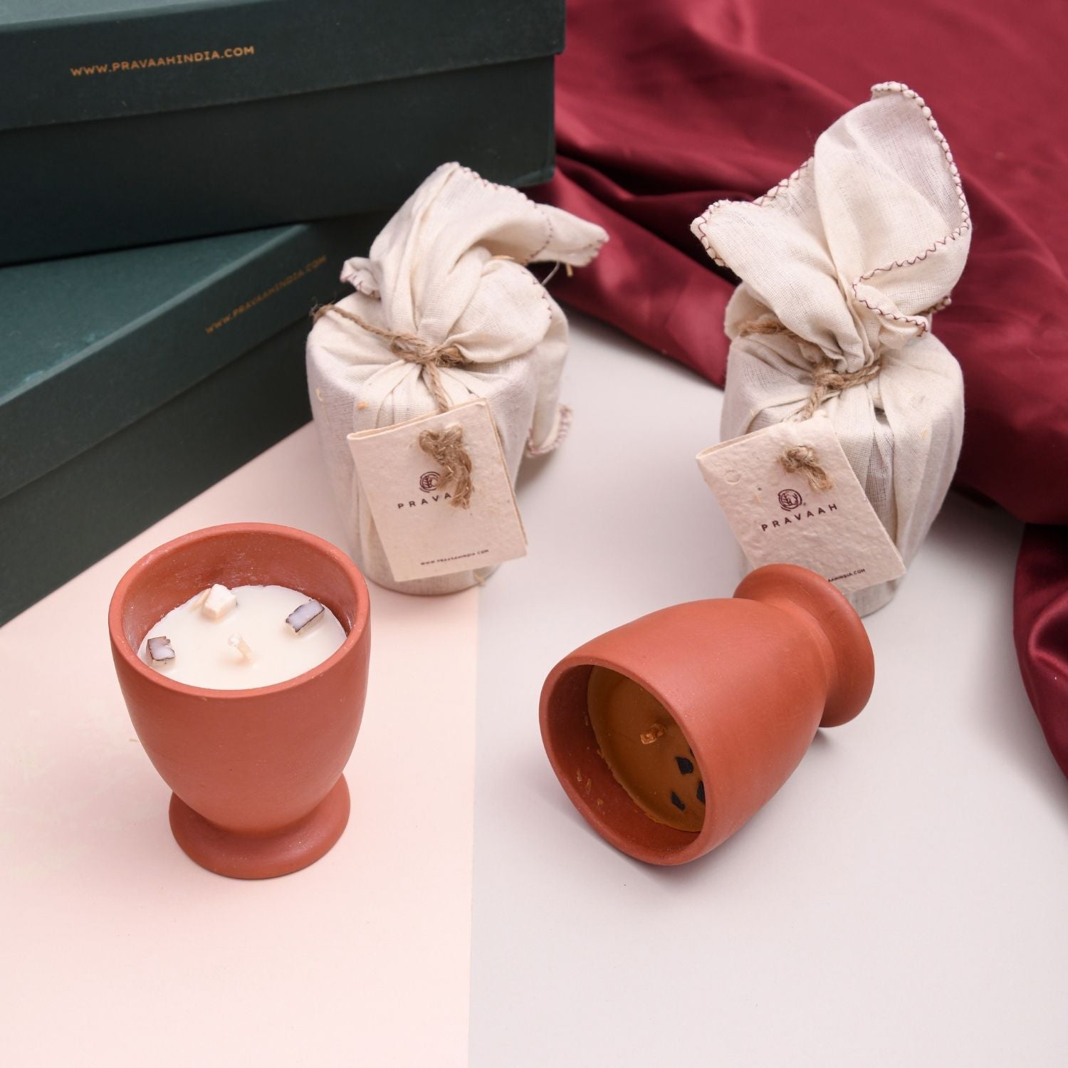 Symphony of Scents – Soy Wax Terracotta Candle Gift Hamper | Eco-Friendly Luxury