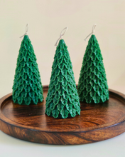 Load image into Gallery viewer, Unscented Soy Wax Christmas Tree Candle – Eco-Friendly Holiday Decor (3 Colours)
