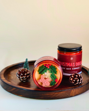 Load image into Gallery viewer, Christmas Dreams Soy Wax Candle l Chocolate Fragrance l Amber Jar Candle (scented)
