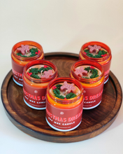 Load image into Gallery viewer, Christmas Dreams Soy Wax Candle l Chocolate Fragrance l Amber Jar Candle (scented)
