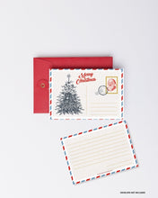 Load image into Gallery viewer, Christmas Note Cards l Limited Edition Custom Hemp Handmade Paper l Eco-Friendly Holiday Cards - Set of 10 without envelopes
