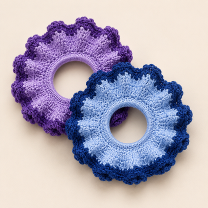 Crochet Hair Scrunchies | Set of 2